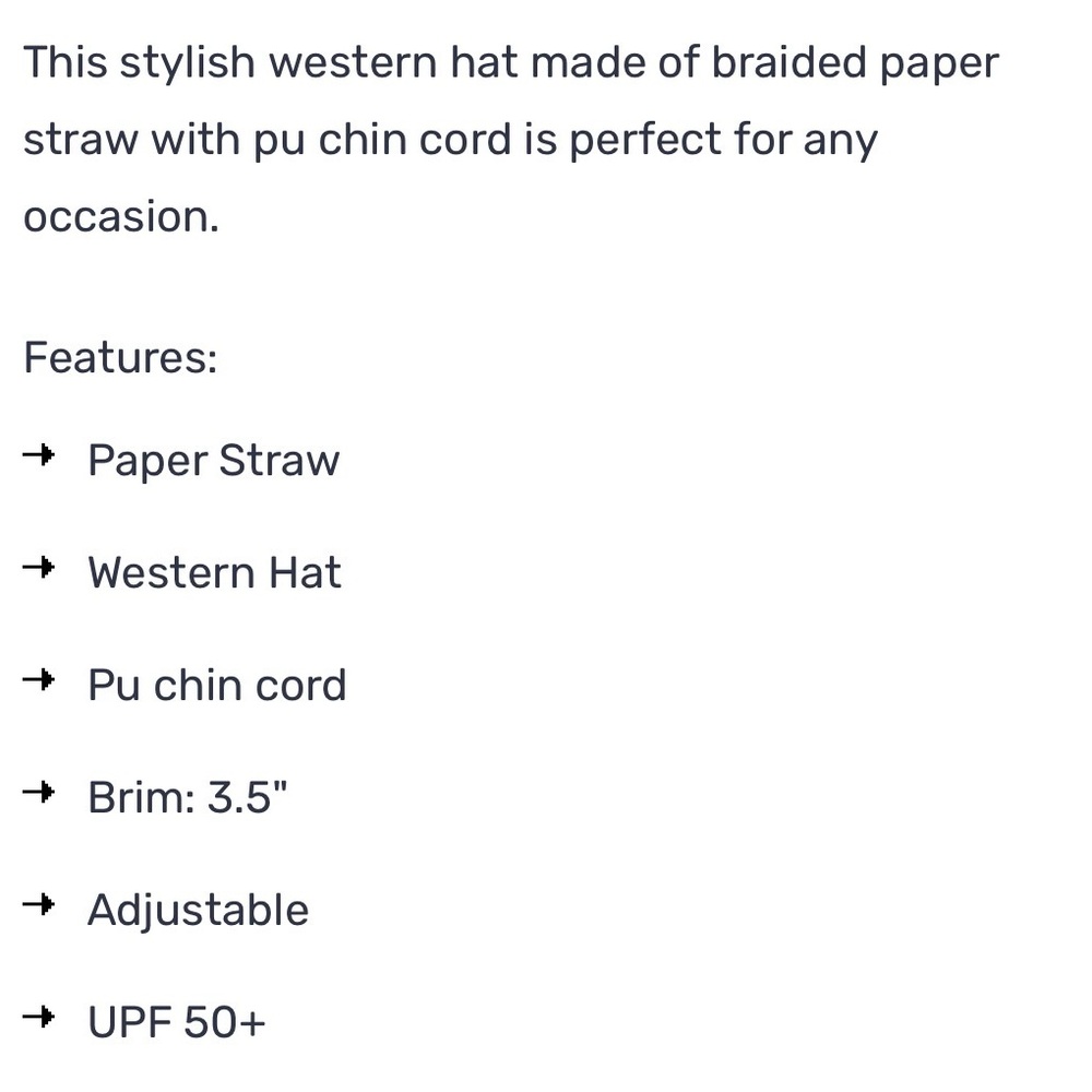Kehlani Sun Protection Hat with Brown & Black Accents - Picture 3 of 5